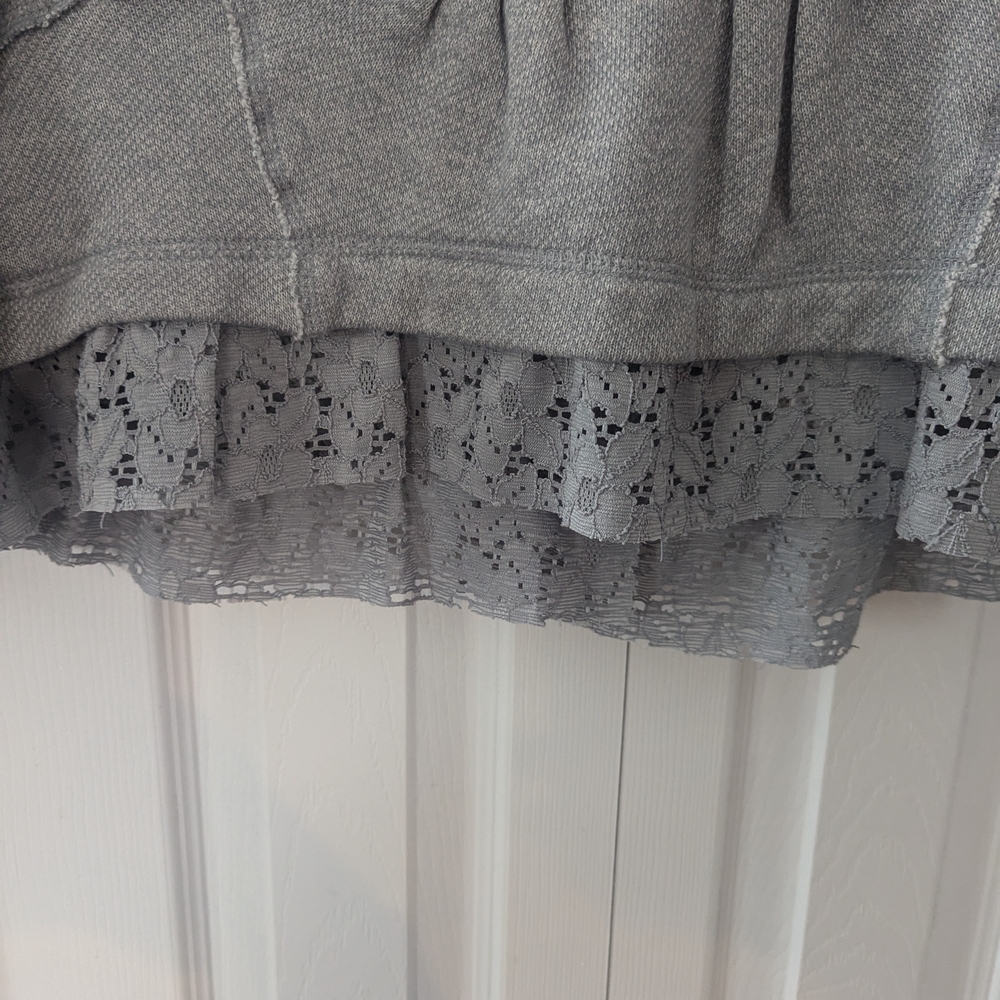 Gray Button-Up Women's Jacket - Picture 3 of 5
